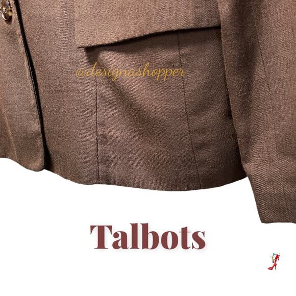 Classy Women's Talbots Chocolate Brown Blazer Size 10 - Picture 5 of 7